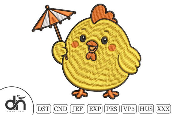 Cute Chick with Umbrella Embroidery Review