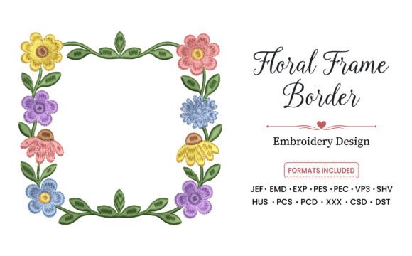 Floral Frame Border Embroidery Design Review