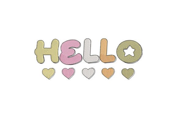 Hello Heart Embroidery for Boutique Apparel