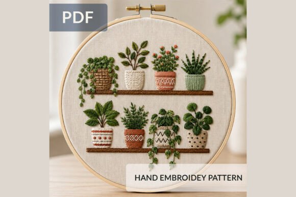 Houseplants Hand Embroidery Pattern Review