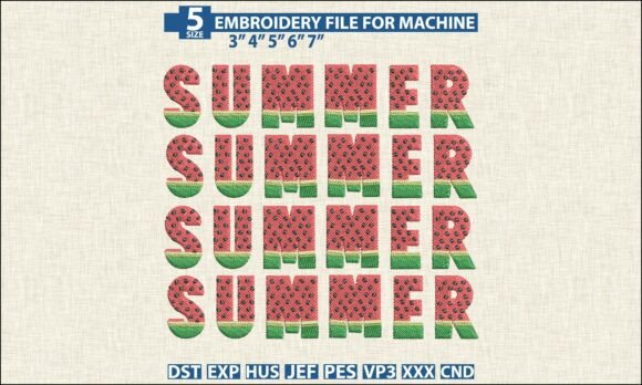 Summer Watermelon DST PES Embroidery Review