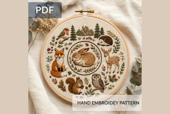 Woodland Animals Embroidery Pattern PDF Review